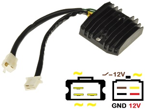 CARR471 - Kawasaki Z1300 MOSFET Voltage regulator rectifier (SH230-12, SH530-12 Shindengen)