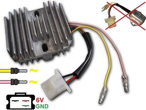 CARR681 SH223 Honda XL250S GN400 CB125s XL125s XL185s 6V Voltage regulator rectifier