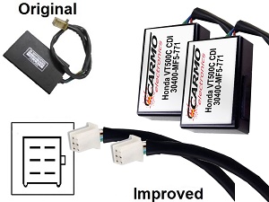 Honda VT500 V30 Shadow igniter ignition module CDI TCI Box (MF5, 131100-355) (2x)