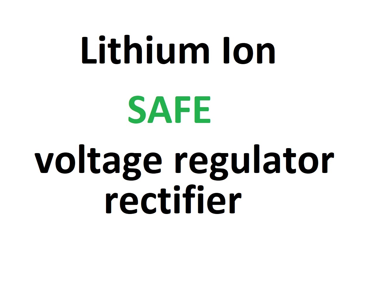 Regulator rectifier, also suitable for lithium ion batteries