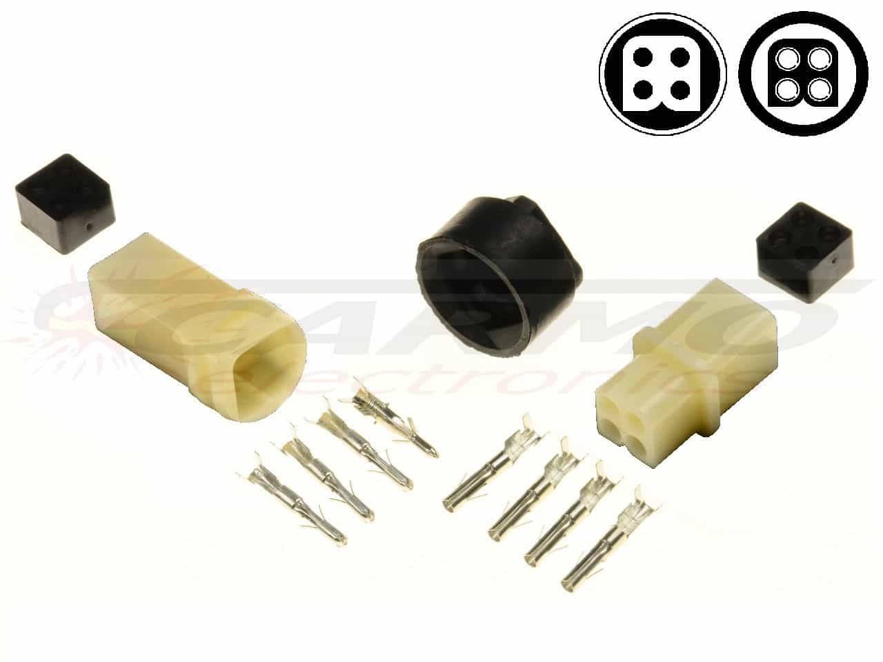 4 pin YPC Sealed connector set - off road bike connector - Click Image to Close