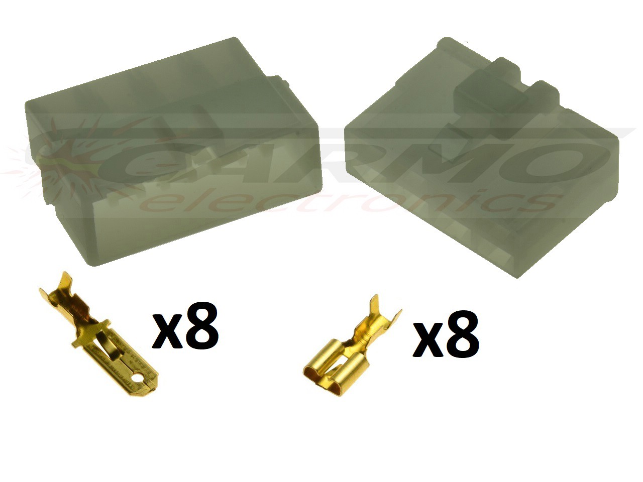 8 pole pin automotive motorbike connector 8FA-250S 8MA-250S set - Click Image to Close