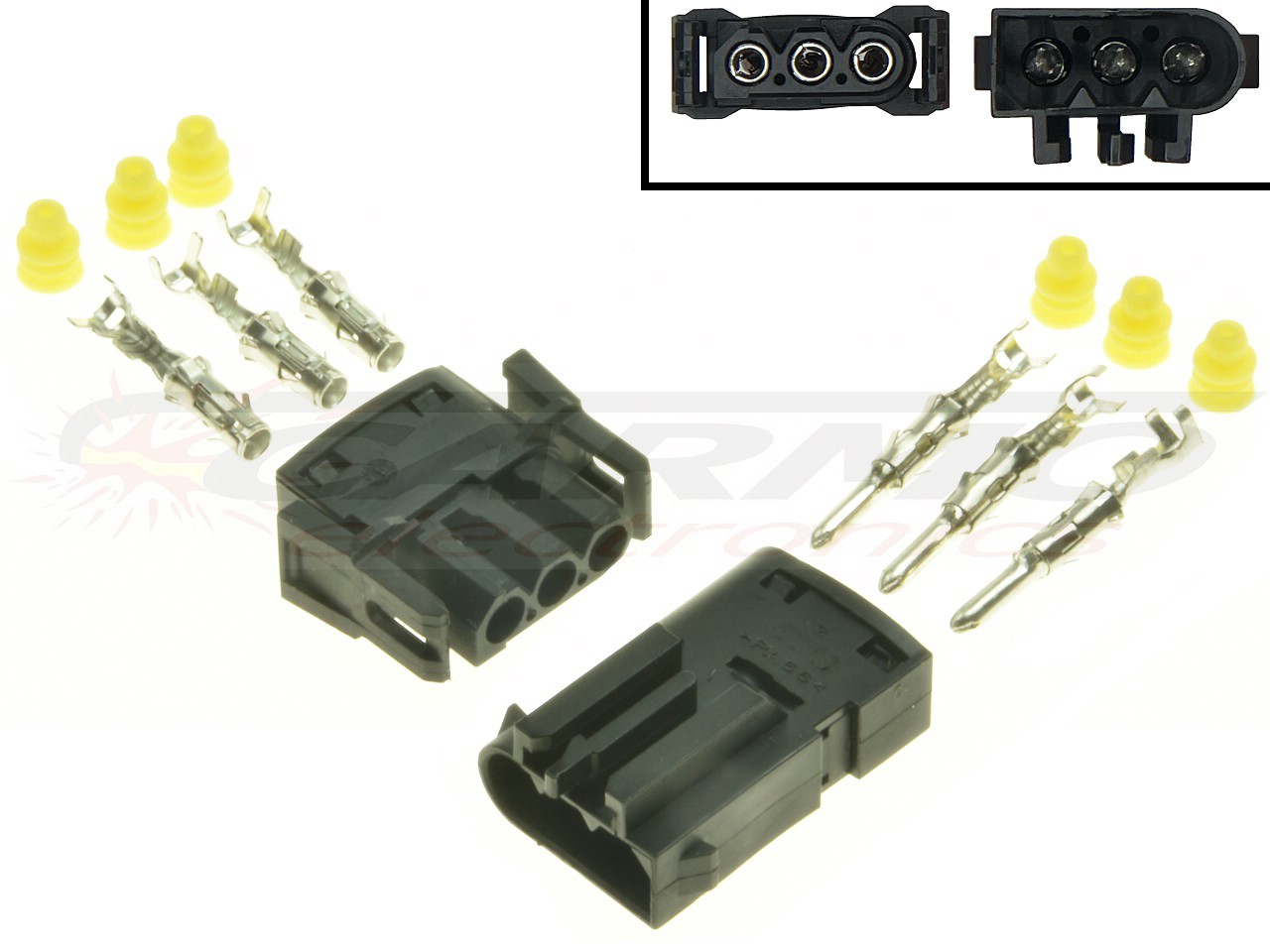 BMW C400 F650 F700 F800 voltage regulator rectifier connector set (AMP 1-828817-1, BMW 1378114, PA66) - Click Image to Close