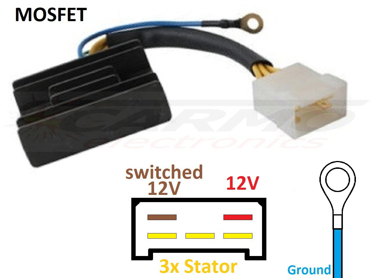 CARR8254 Aprilia 125 150 200 250 600 650 MOSFET Voltage regulator rectifier - Click Image to Close