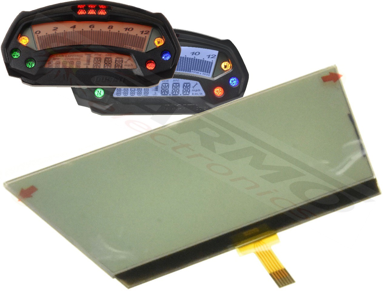 Ducati 659 696 796 Monster 795 796 1100 LCD screen display - Click Image to Close