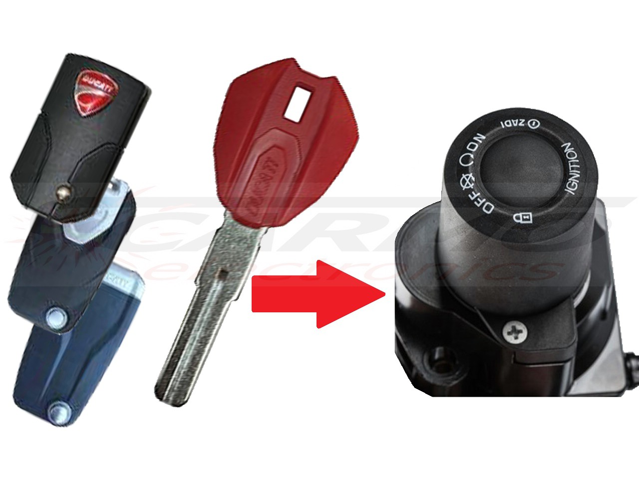 Ducati Multistrada Diavel keyless hands free system lost key FOBs chip programming - Click Image to Close