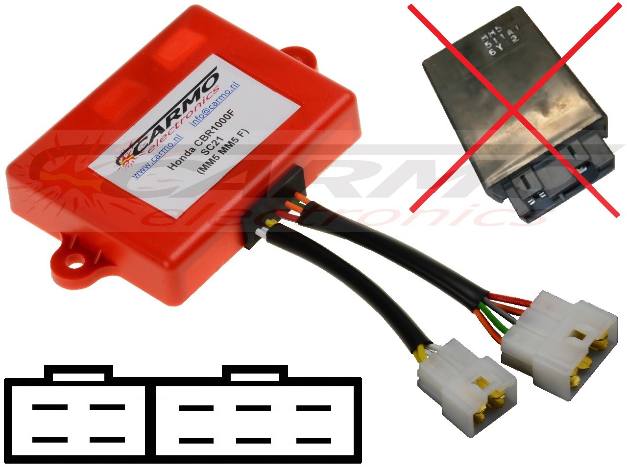 Honda CBR1000F Hurricane SC21 igniter ignition module CDI TCI Box (MM5, MM5F, 30400-MM5-006) - Click Image to Close