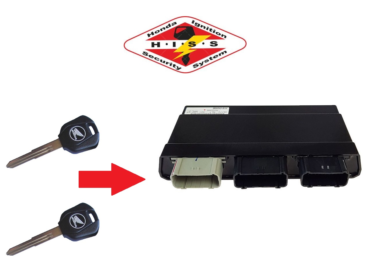 Honda 2x chip HISS key programming → unit - Click Image to Close