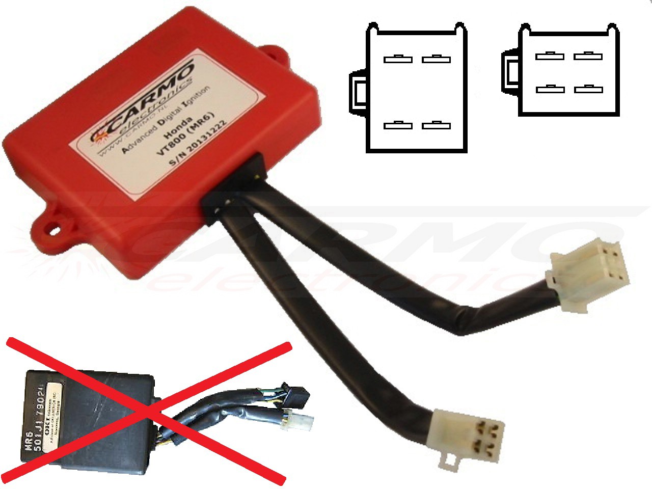 Honda VT800 VT800c shadow improved igniter ignition module CDI TCI Box (30410-MR6-006) - Click Image to Close