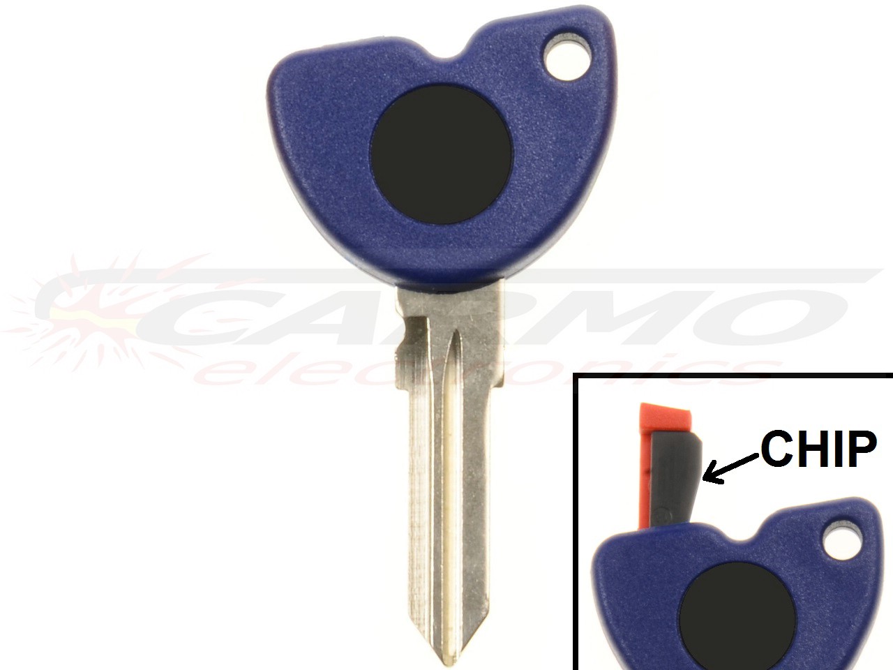 Piaggio Vespa Gilera chip key + chip (PIA-1B004020, PIA-573960) - Click Image to Close