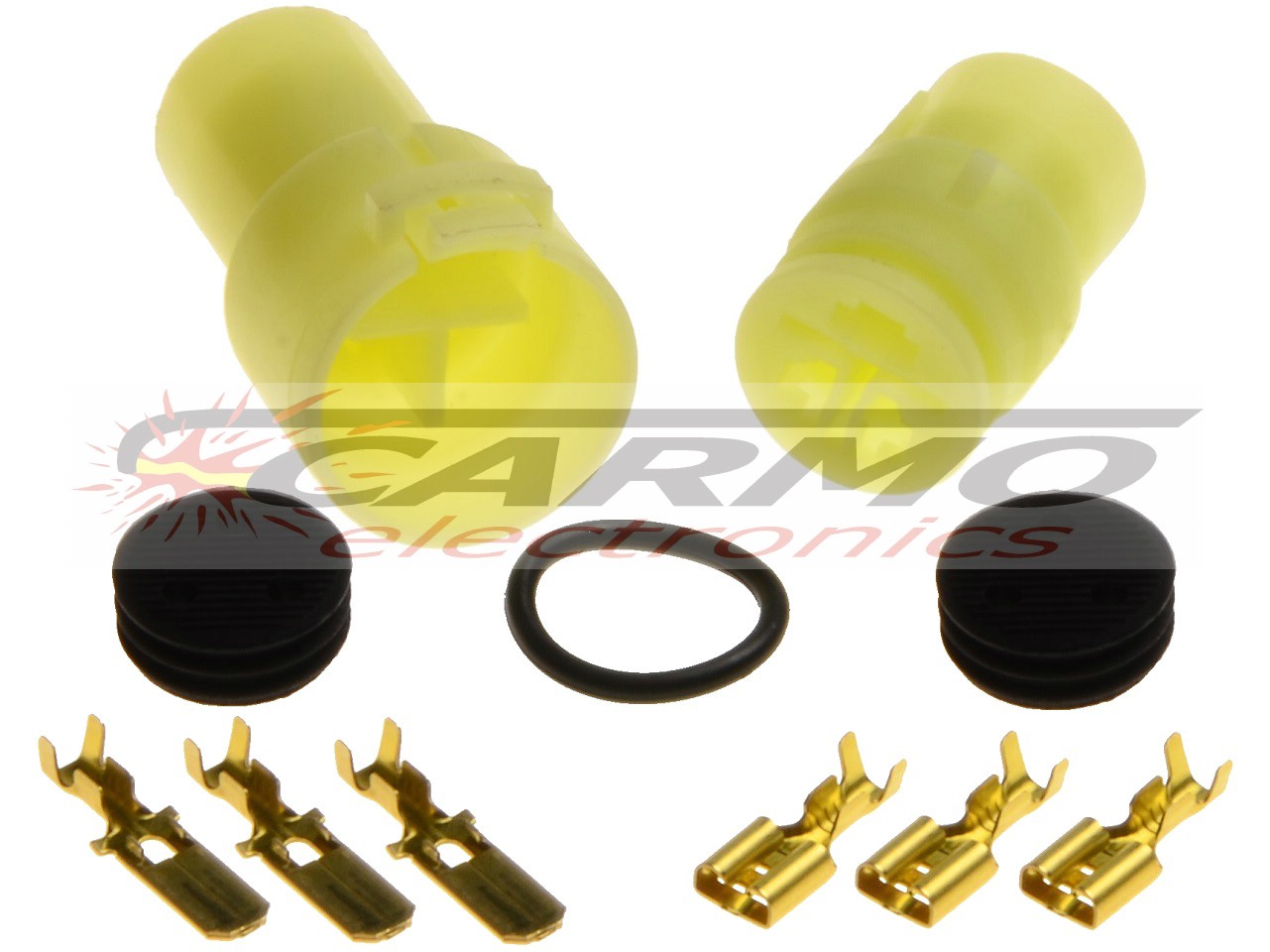 Stator connector plug set waterproof (round) - Click Image to Close
