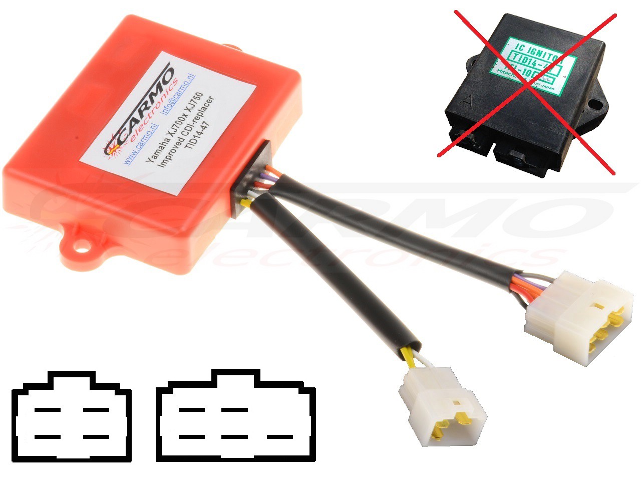 Yamaha XJ700 Maxim YSCB11 igniter ignition module CDI TCI Box (TID14-44 / TID14-47) - Click Image to Close