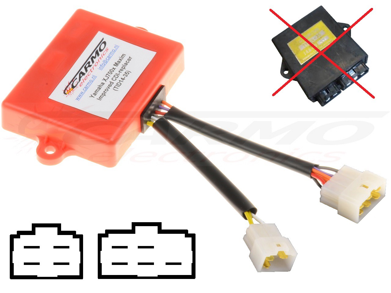 Yamaha XJ700 XJ700X Maxim X igniter ignition module CDI TCI Box (TID14-35, 1AA-82305-10-00) - Click Image to Close