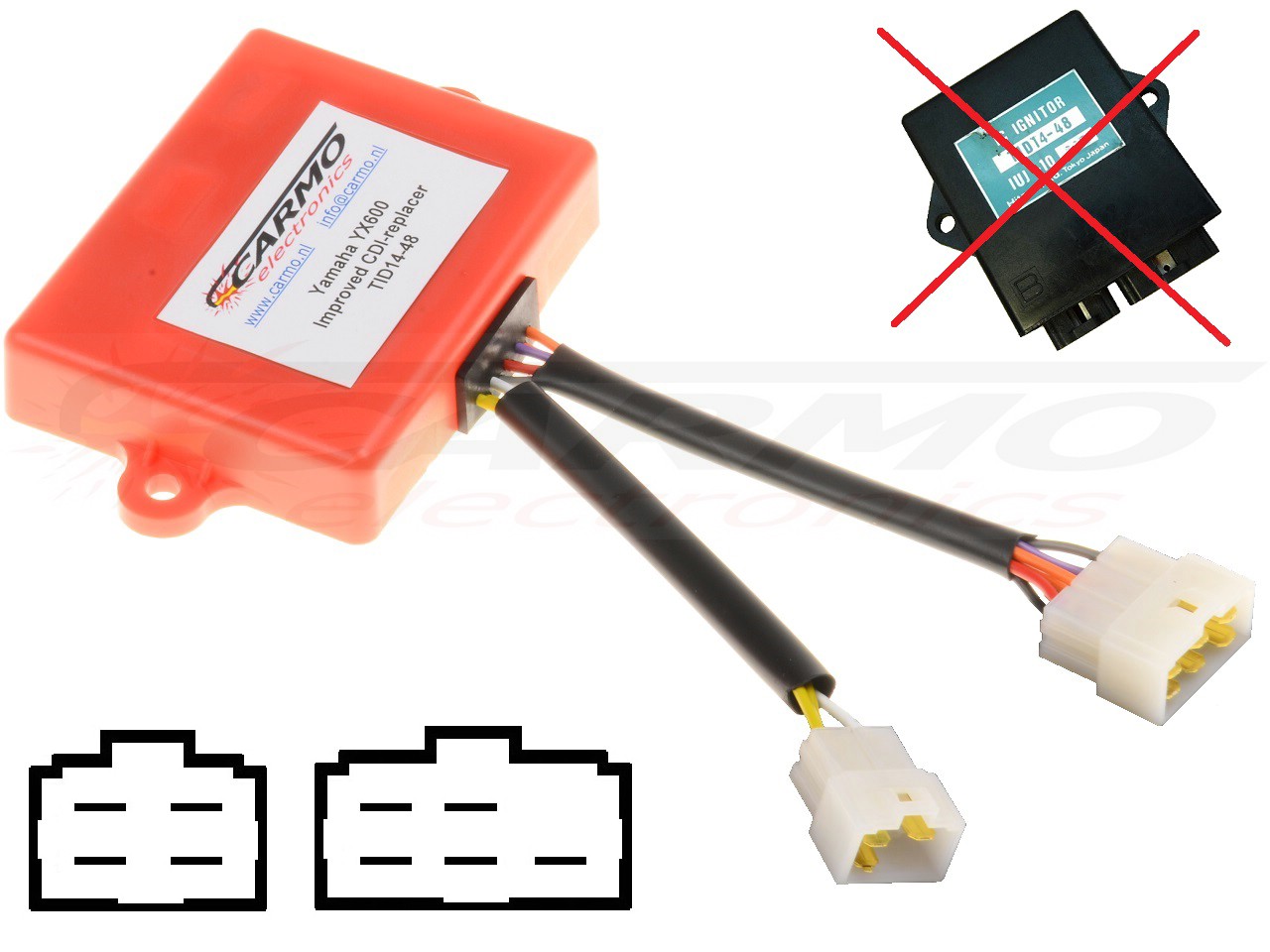 Yamaha YX600 FZ600 igniter ignition module CDI TCI Box (TID14-48 / 1UJ-10, 1UJ-82305-10-00) - Click Image to Close